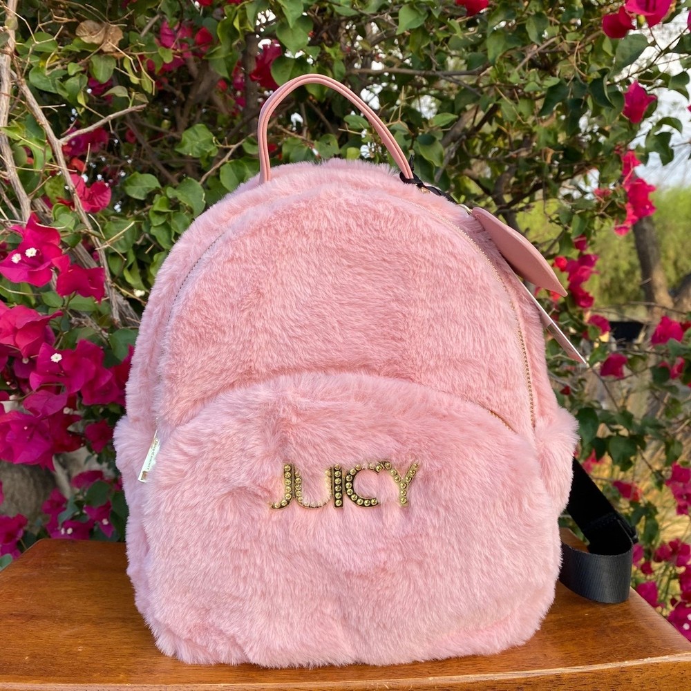 FINAL Clearance: Juicy Couture Pink Faux Fur Backpack - Picture 12 of 12